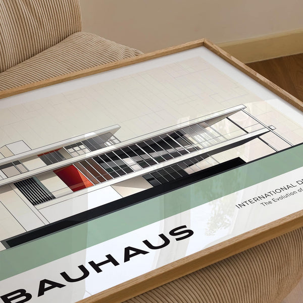 Bauhaus blueprint inspired by geometric precision