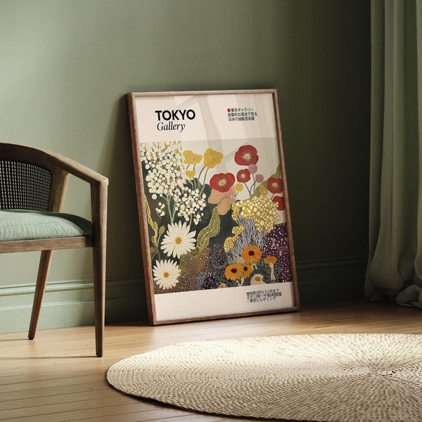 Elegant wildflower wall art print with a modern aesthetic