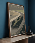 Typography detail from Grand Prix Poster showing FORMULA ONE and GRAND PRIX text