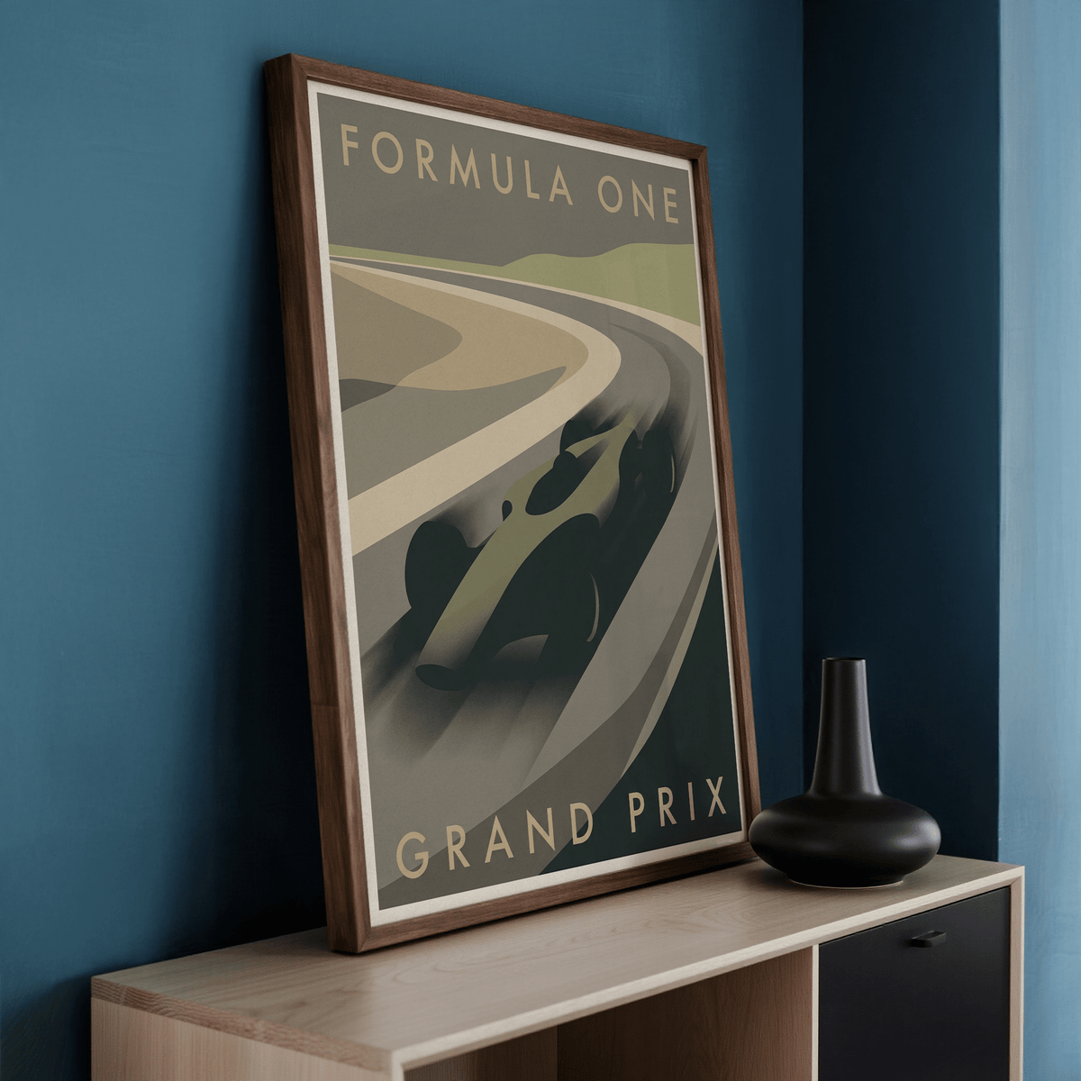 Typography detail from Grand Prix Poster showing FORMULA ONE and GRAND PRIX text