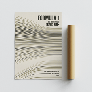 Detailed view of overlapping track curves tapering across neutral background