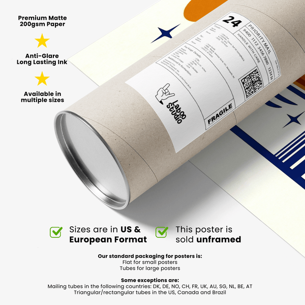 Old Fashioned Art Print with retro Brown and Orange for lounge wall art