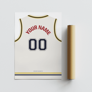 Minimal jersey-back wall art print with customizable name and double-zero number