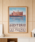 Art Las Palmas wall art print with mirrored coastal auditorium silhouette