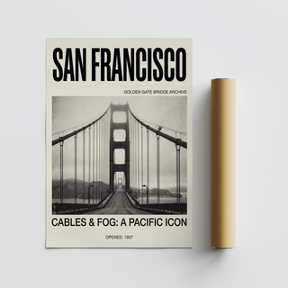 Central perspective city landmark graphic suited for gallery walls