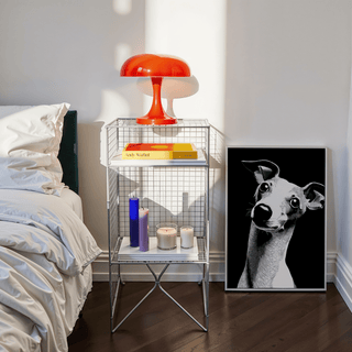 Dog Art Print elegant black white for entryway decor
