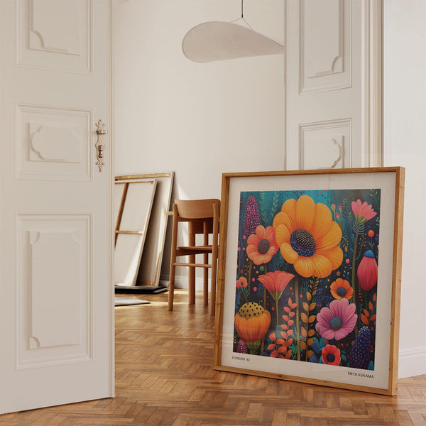 High-quality Japanese modern art print with bold botanical details