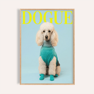Pet Wall Decor in blue and yellow for living room print