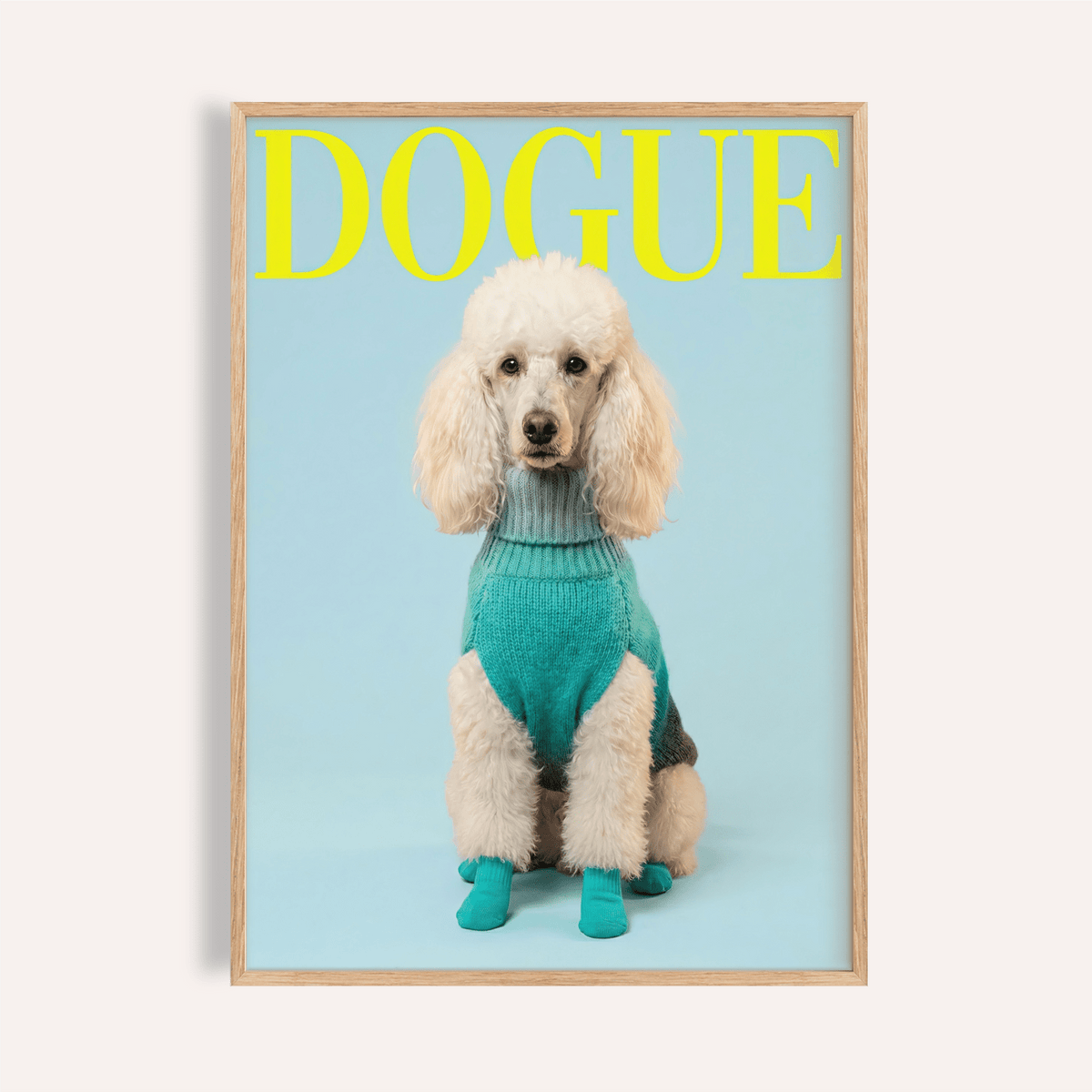 Pet Wall Decor in blue and yellow for living room print