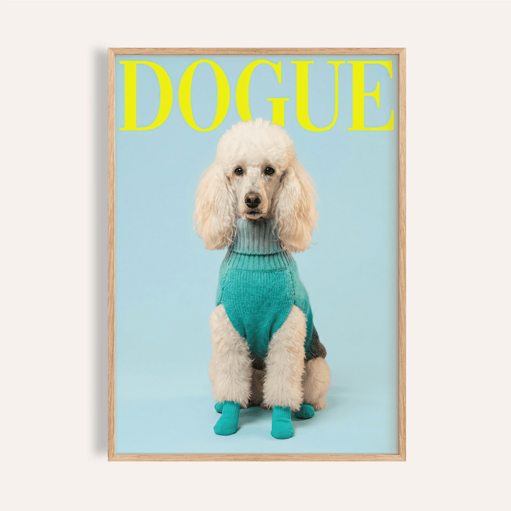 Pet Wall Decor in blue and yellow for living room print