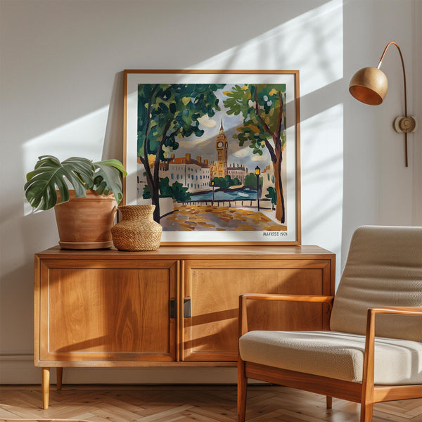 Matisse Prints for Sale showcasing a vibrant cityscape of London with rich brushstrokes.
