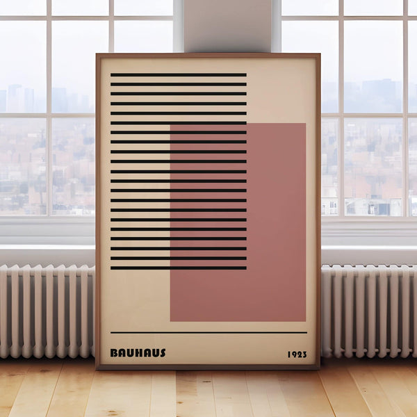 Modern Bauhaus 1923 art print with clean composition