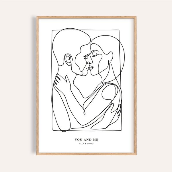 Abstract Figures wall art in Black and White for living room decor poster