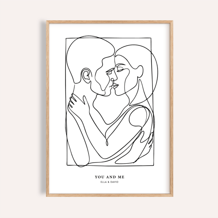 Abstract Figures wall art in Black and White for living room decor poster