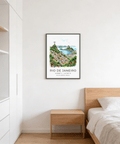 Typography city poster for Rio De Janeiro Art Print with Brazil location line and coordinates