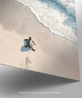 Sea turtle hatchling in a natural beach scene – Turtle Print decor.