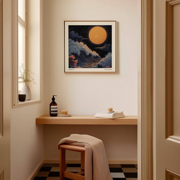 Decorative Japanese art pictures for modern and Japandi homes