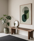 Geometric Modern Poster Decor art print for entryway, featuring Green