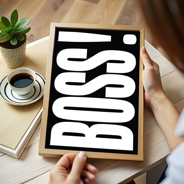 Unique gift for boss print featuring leadership typography