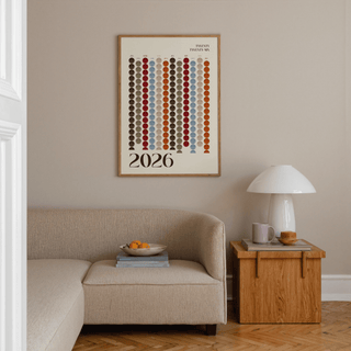 Big Calendar for Wall, multicolored, for classroom or study wall poster