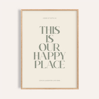 Inspirational Wall Sign with Green and Beige for living room wall art