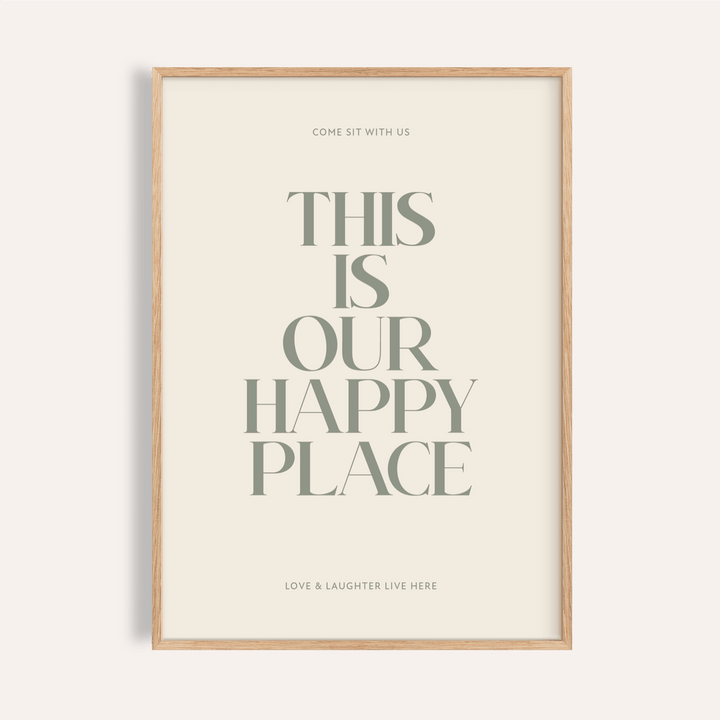 Inspirational Wall Sign with Green and Beige for living room wall art
