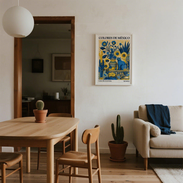 Otomi Wall Art flat lay with kraft tube packaging.