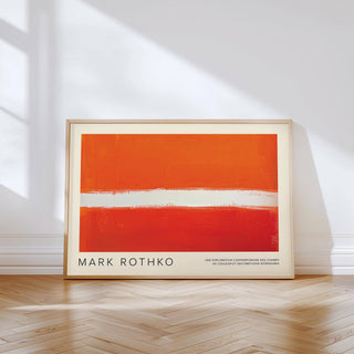 Orange color wall art featuring vibrant red and orange hues