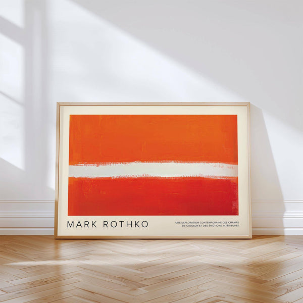 Orange color wall art featuring vibrant red and orange hues