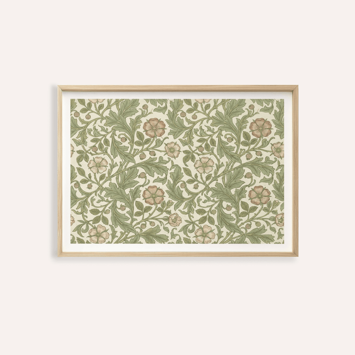 Botanical Wall Decor in green and pink for bedroom art print