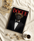 Fashion-inspired Dogue Boxer Poster for hallway, Black, White, Red
