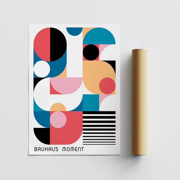 Contemporary Bauhaus Poster Color wall art.