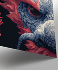 Red Dragon Art wall art in Black and Brown for den