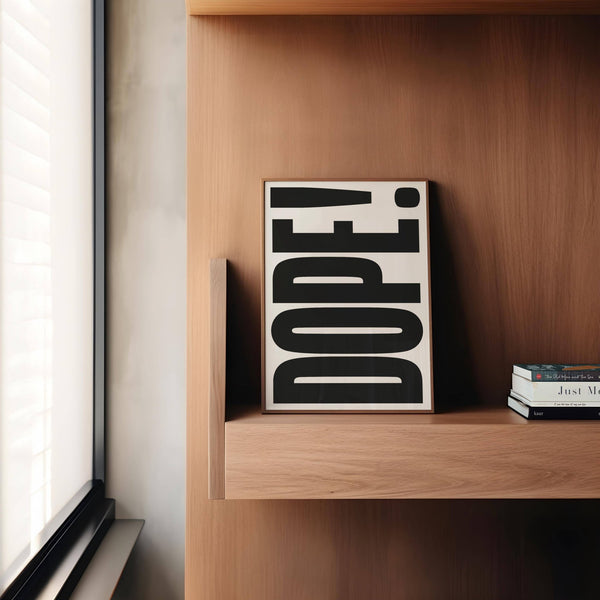 Unique big text poster print with clean typography