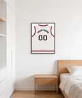 Showcasing Portland Trail Blazers Basketball Jersey Poster with YOUR NAME text and 00 number