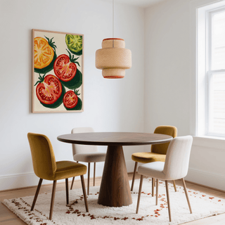 Italian Tomatoes Print with colorful vegetables, kitchen-themed art print
