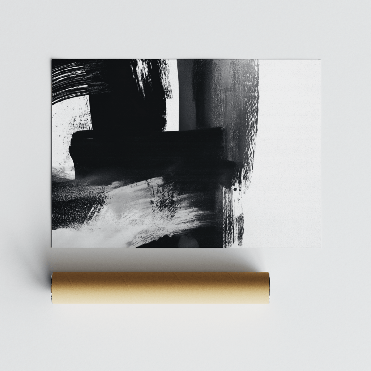 Minimalist Black and White Print striking art print for entryway, Black and White