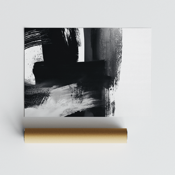 Minimalist Black and White Print striking art print for entryway, Black and White