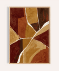 Burnt Orange Abstract Art wall art for living room with Orange, Brown, Red, Beige colors