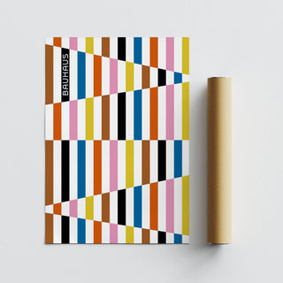 Colorful block print featuring vibrant abstract patterns