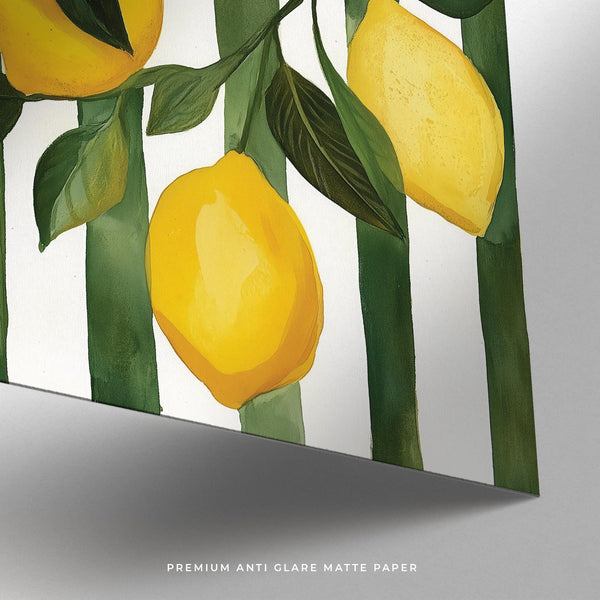 Vivid Lemon Painting with hand-painted textures and citrus detail.