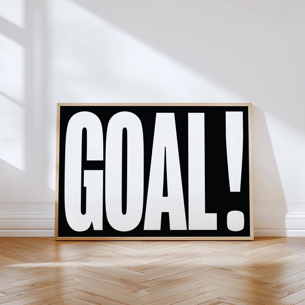 Inspiring Goal Poster with bold motivational design for contemporary interiors