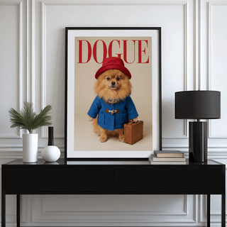 Charming Paddingtron Bear Pomeranian print for bedroom decor, featuring stylish colors