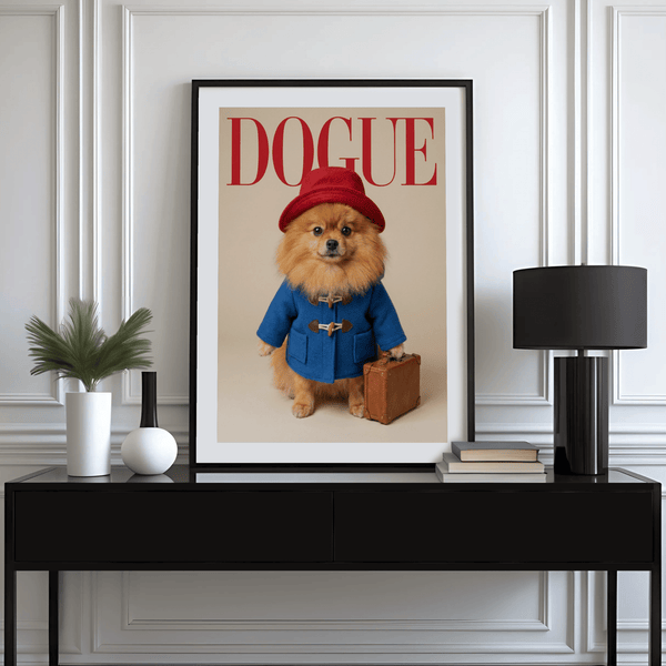 Charming Paddingtron Bear Pomeranian print for bedroom decor, featuring stylish colors