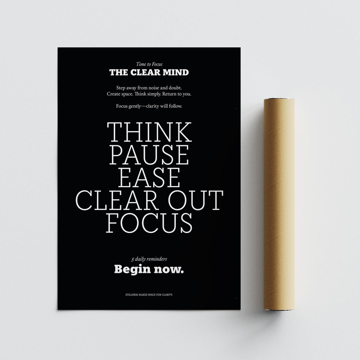 Stylish Wall Art Quotes for Home print with clarity and focus theme.