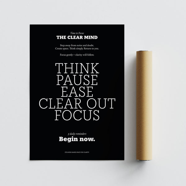 Stylish Wall Art Quotes for Home print with clarity and focus theme.