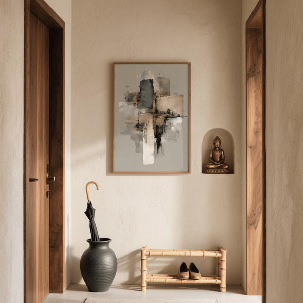 Statement Pink and Gold Abstract Art wall art with gold and pink, for creative studios