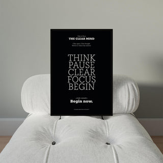 Modern home office styled with Motivational Quote Prints.