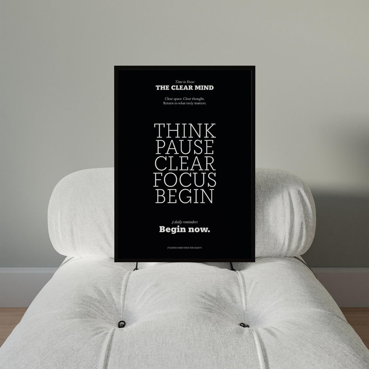 Modern home office styled with Motivational Quote Prints.