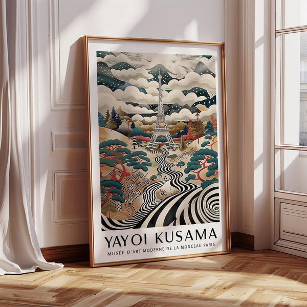 High-quality Eiffel Tower art print with fluid architectural design